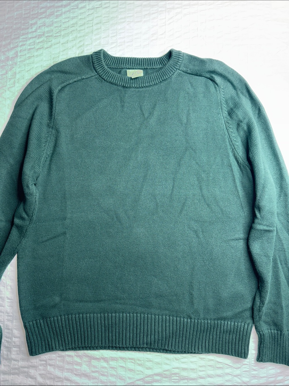 J.Crew Size L Men's Crewneck Sweater in Dark EverGreen